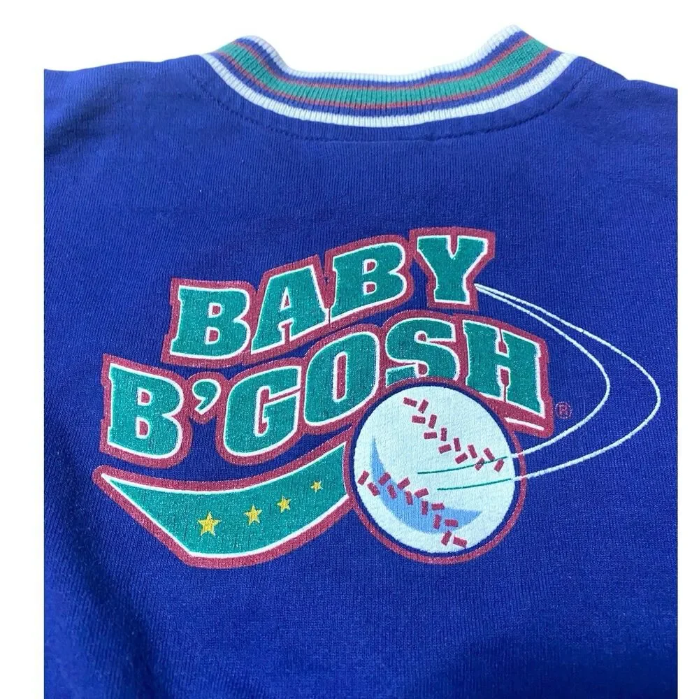 Vintage 90s Oshkosh B’Gosh Baseball Varisty Jacket Toddler 24mo Baby B'gosh USA